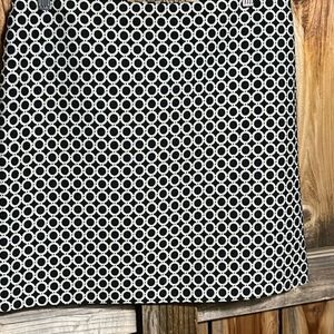 INC International Concepts skirt polka dots cotton blend black 8 FIRM on PRICE